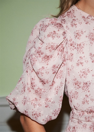 Kikka chiffon flower kjole Rose Neo Noir